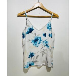 Cami Y2K top reversible polka dots floral blue romantic spring summer women S